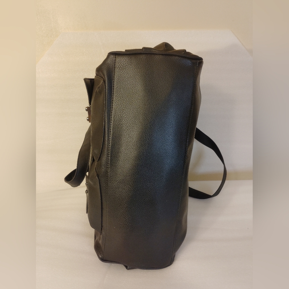 Catherine Malandrino Black  Tote Bag with Gold Accents - Picture 9 of 14